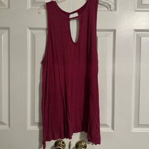 Torrid Burgundy Sleeveless Tank Top